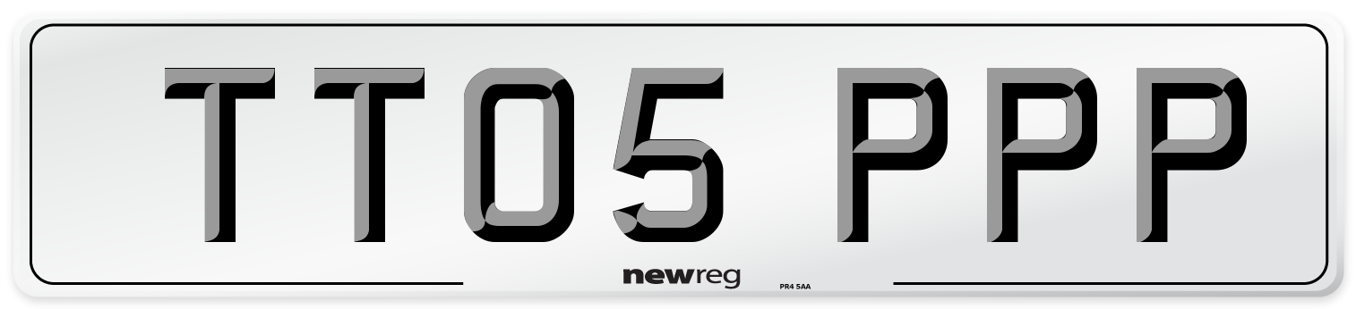 TT05 PPP Number Plate from New Reg